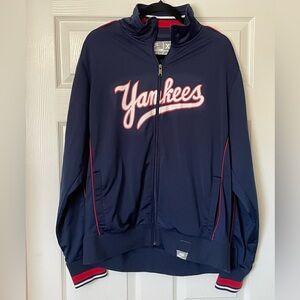 NIKE New York Yankees Vintage Track Jacket Full Zip Navy Blue Mens Size XL